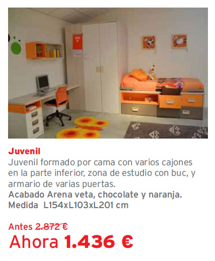 Liquidación de exposiciones de muebles Kibuc. Tienda Cuarte, Zaragoza