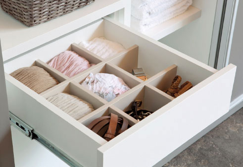 Ideas para organizar tu armario. Cajón casillero. Interiores de la colección BOX