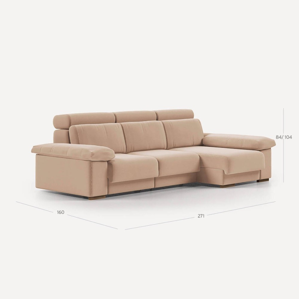 Sofà Vermont Chaiselongue Dre 271 cm