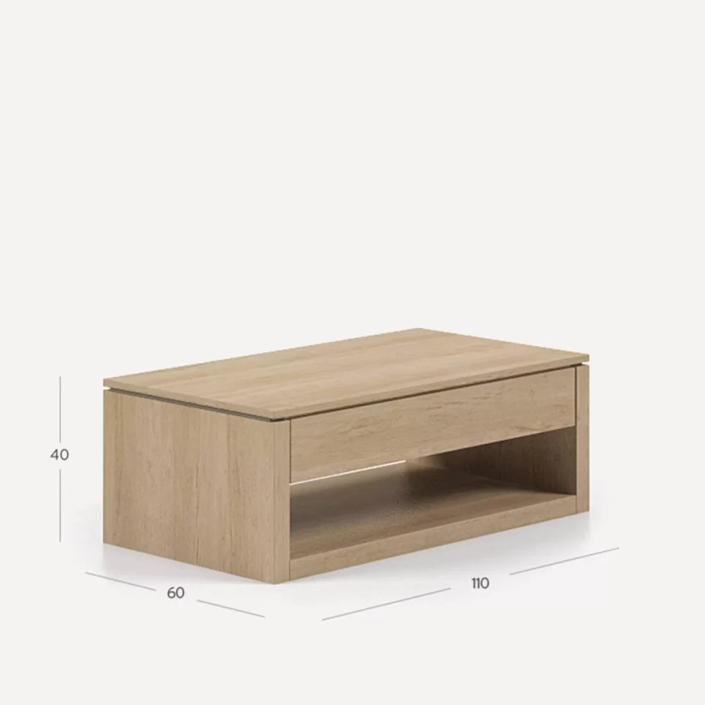 Mesa centro Athos 110cm cajón