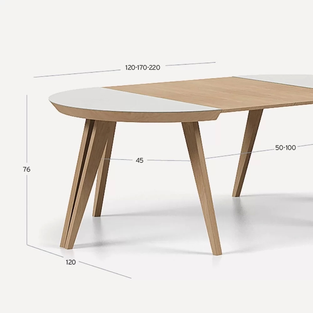 Mesa Rodas 120cm extensible