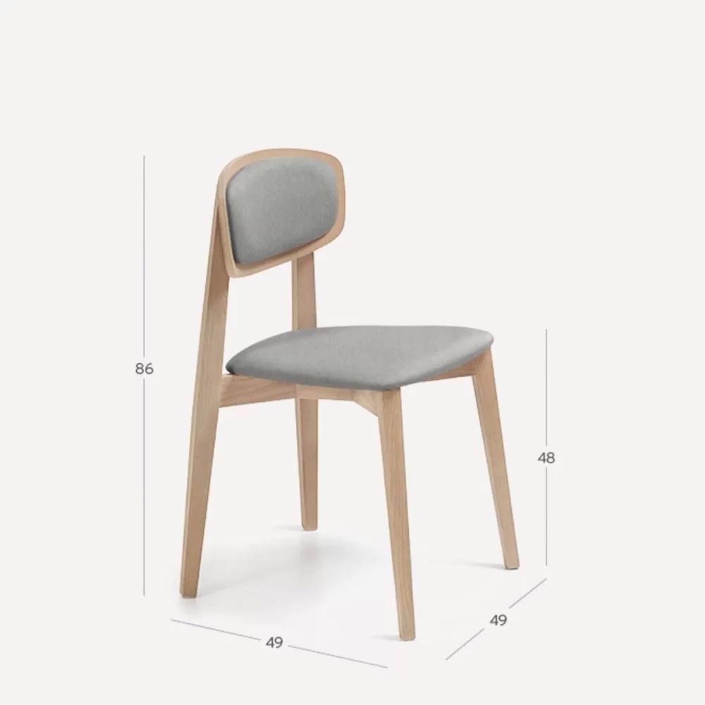 Silla Craft tapizada pata Oslo