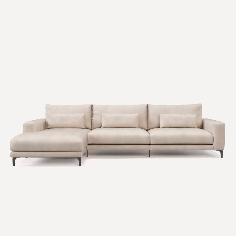 SOFA VELVET  FIJO CHAISELONGUE IZQUIERDO L352xP105/175xH97 cm. WEB