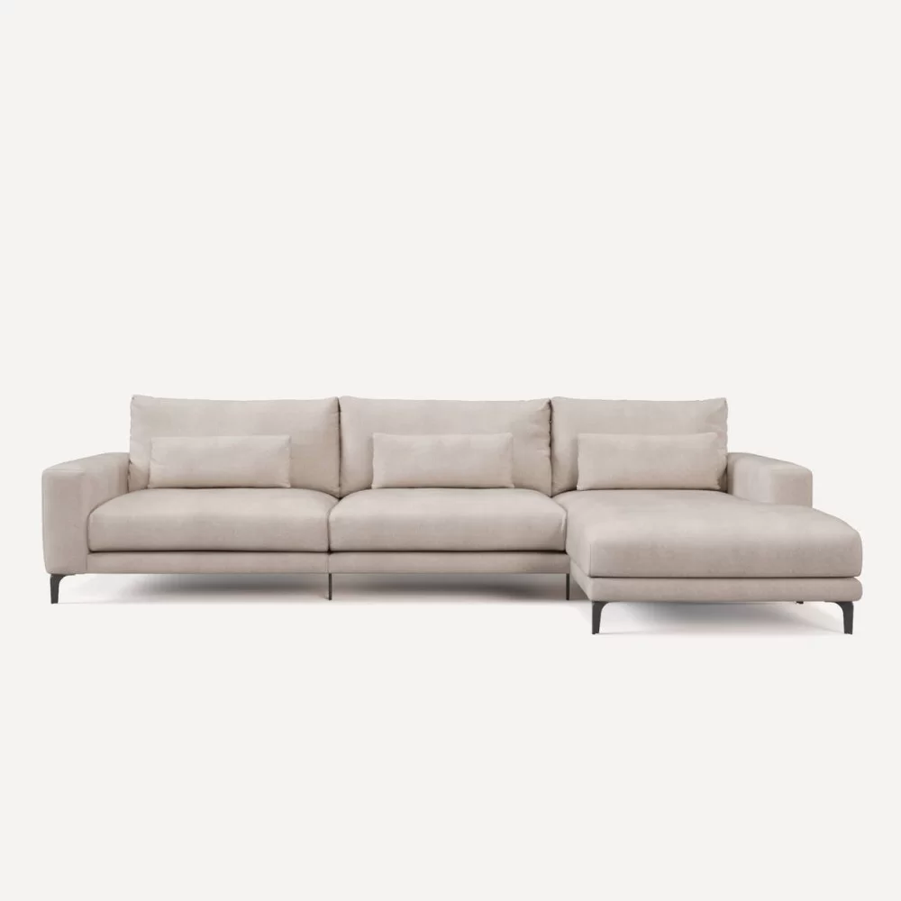 SOFA VELVET FIJO CHAISELONGUE DERECHO L352xP105/175xH97 cm. WEB