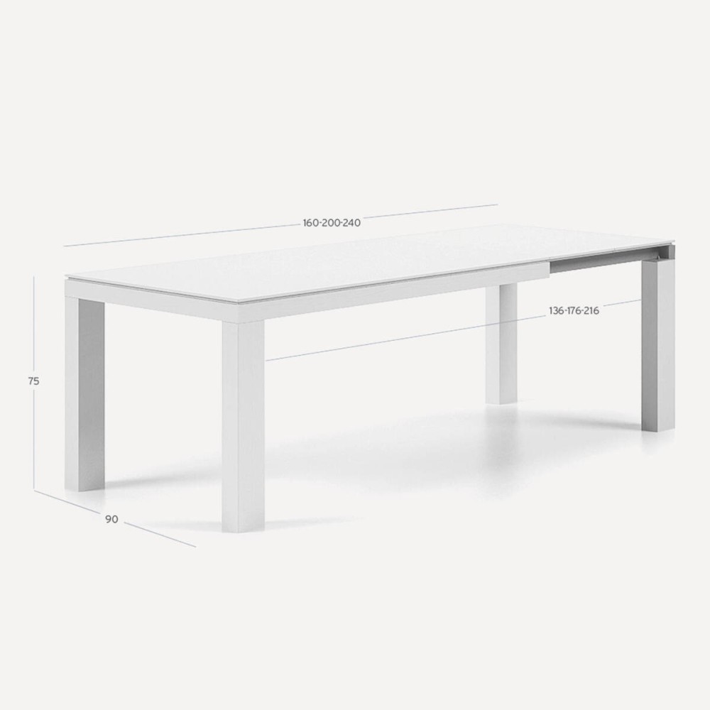 Mesa Syros 160cm extensible