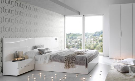 Para decorar dormitorios relajantes apuesta por los cabezal con luz LED. Cabezal Ola con luz led de Kibuc