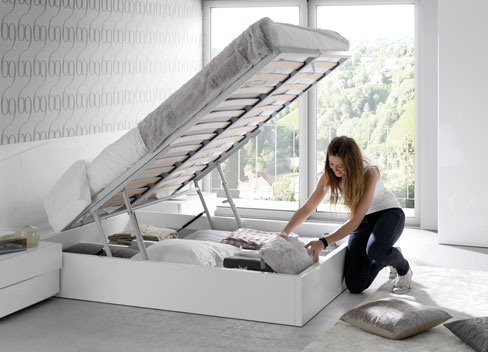 Ideas para organizar el dormitorio. Cama de la colección Slaap de Kibuc