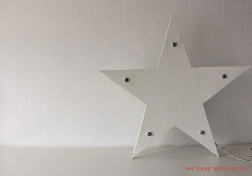 Diy estrella de madera para iluminar la habitación de los niños