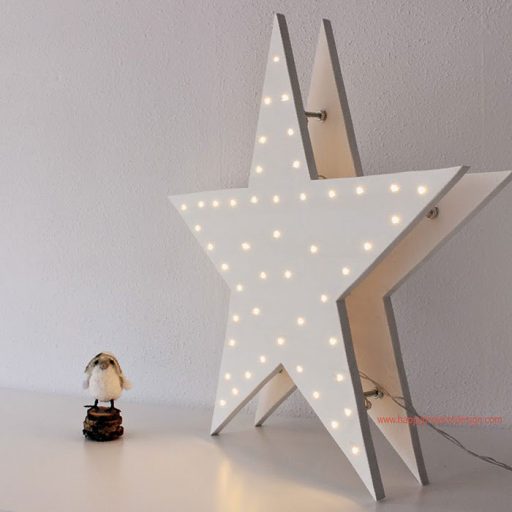 Diy estrella de madera para iluminar la habitación de los niños