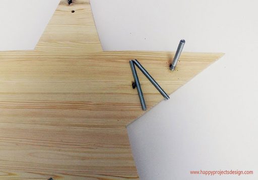 Diy estrella de madera para iluminar la habitación de los niños