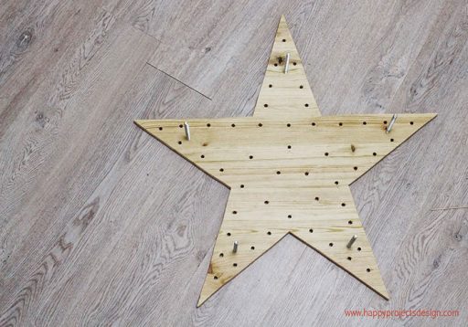 Diy estrella de madera para iluminar la habitación de los niños