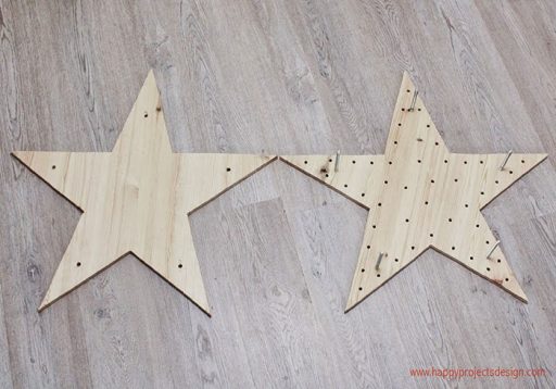 Diy estrella de madera para iluminar la habitación de los niños