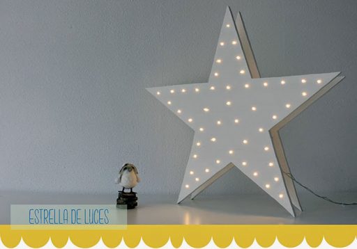 Diy estrella de madera para iluminar la habitación de los niños