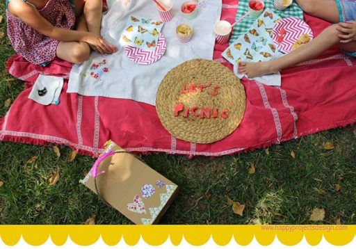 Celebramos las vacaciones con un picnic muy creativo. Foto e ideas del blog Happy Projects Design
