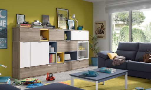 Descubre qué es el color acento. Mueble para el salón de la colección Signos