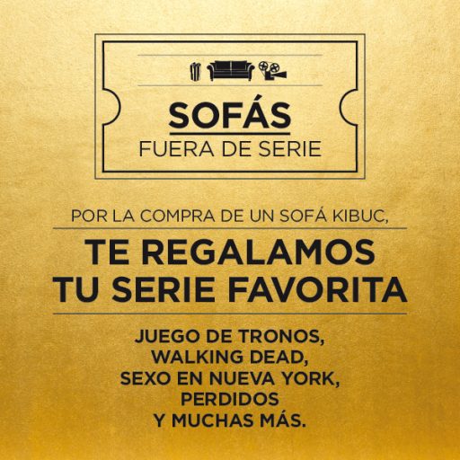 Promoción Sofás fuera de serie. Por la compra de tu sofá te regalamos tu serie favorita